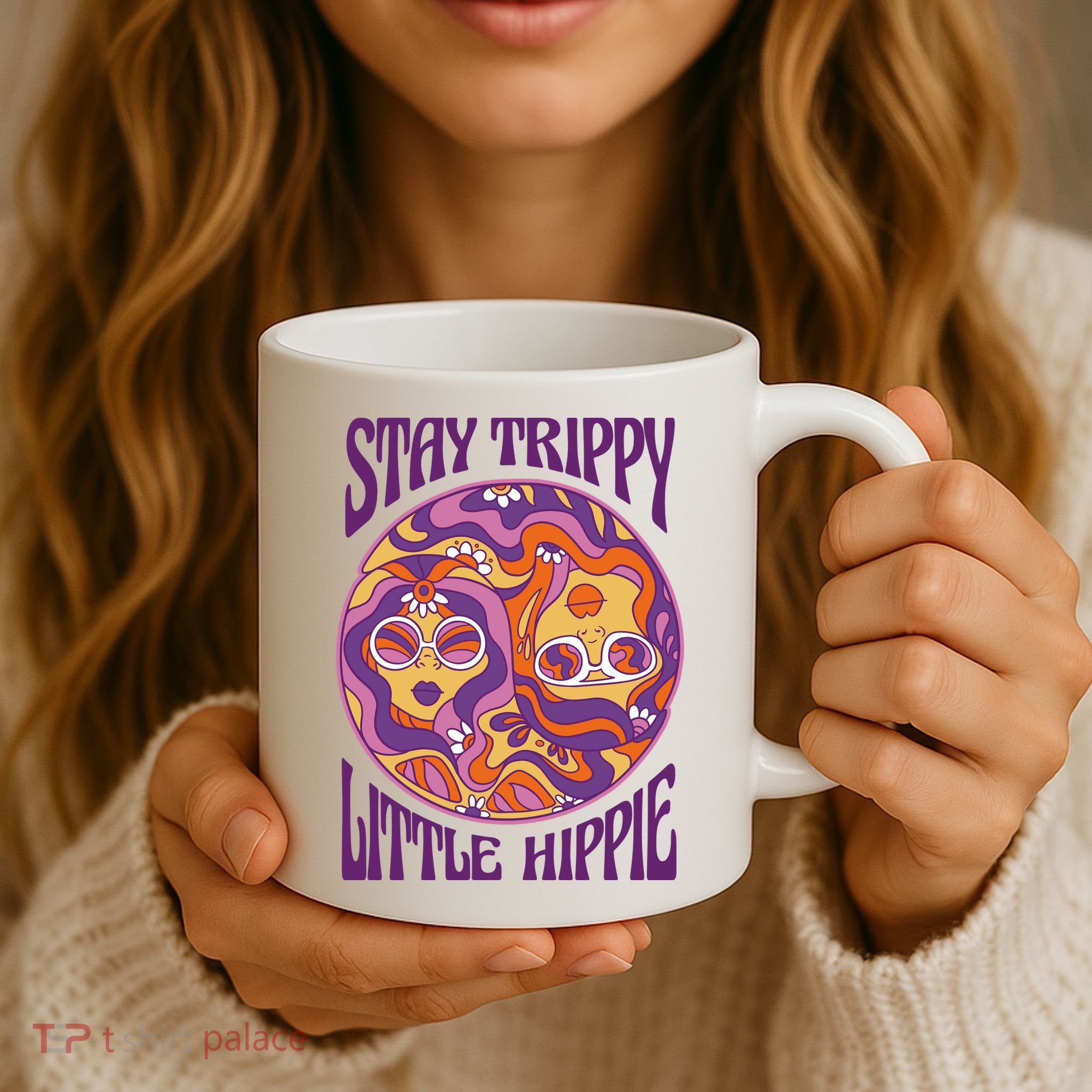 Stay Trippy Little Hippie Retro 60s Coffee Mug