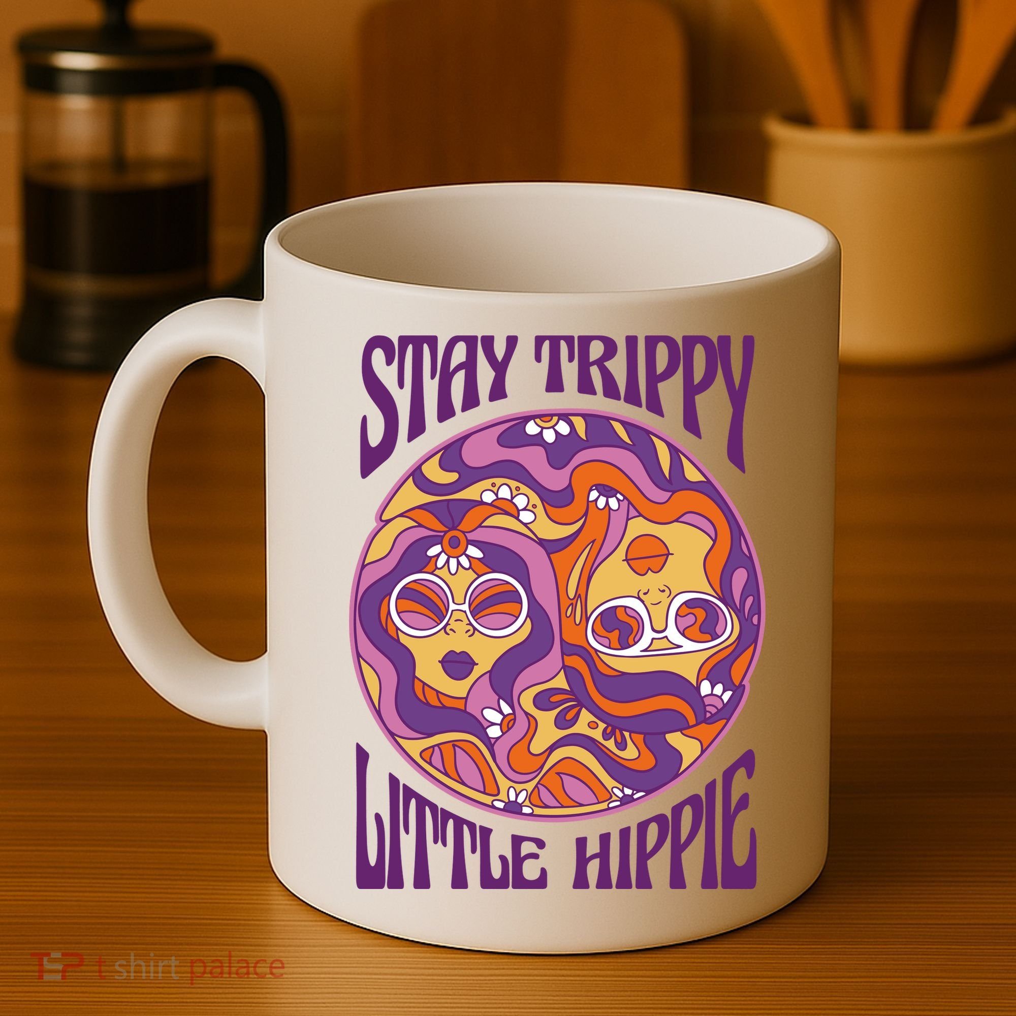 Stay Trippy Little Hippie Retro 60s Coffee Mug