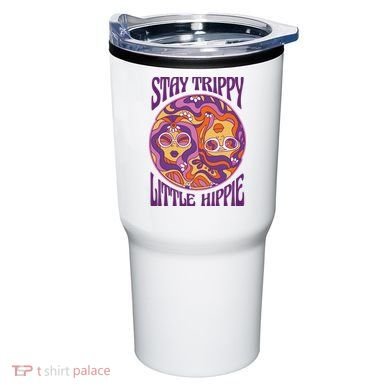Stay Trippy Little Hippie Retro 60s Tumbler