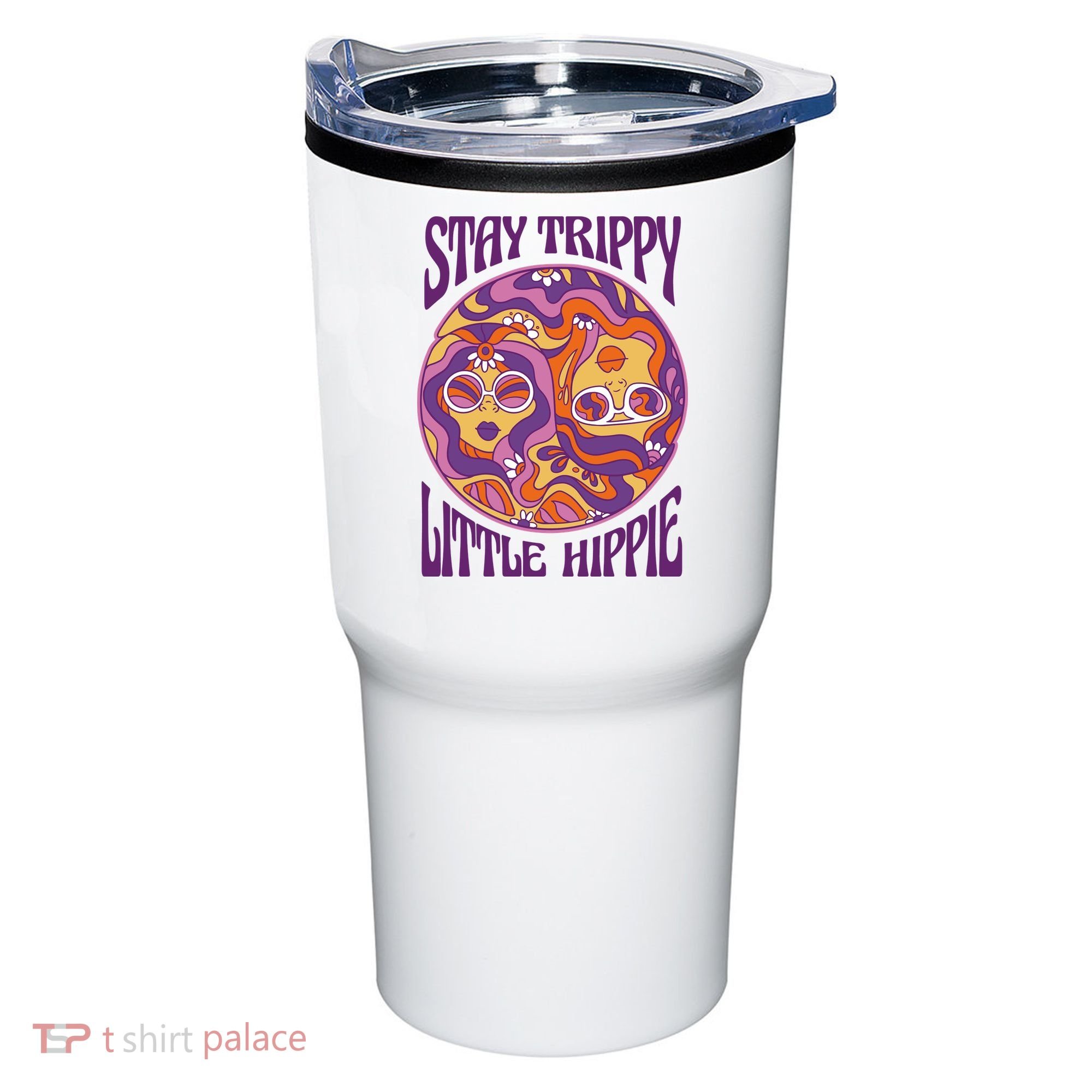 Stay Trippy Little Hippie Retro 60s Tumbler
