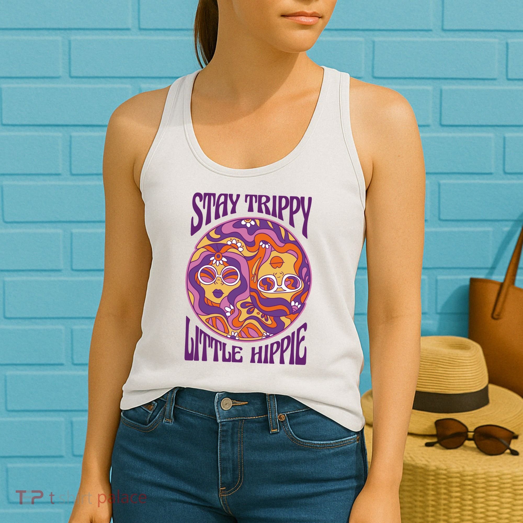 Stay Trippy Little Hippie Retro 60s Women's Tank Top