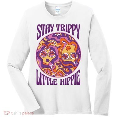 Stay Trippy Little Hippie Retro 60s Women's Long Sleeve Shirt