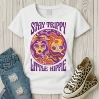 Stay Trippy Little Hippie Retro 60s Women's T-Shirt thumb 3
