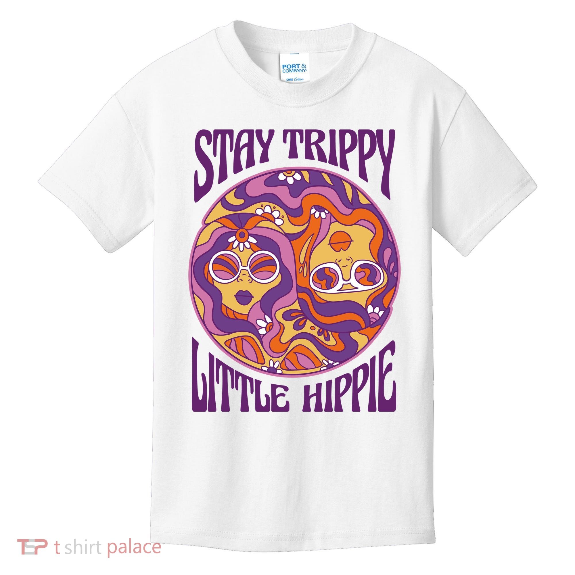 Stay Trippy Little Hippie Retro 60s Kids T-Shirt