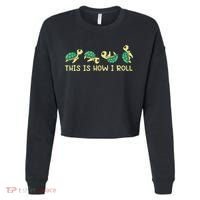 Sea Turtle Lover This Is How I Roll Turtle Cropped Pullover Crew thumb 0