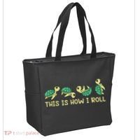 Sea Turtle Lover This Is How I Roll Turtle Tote Bag thumb 2