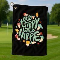 Stay Trippy Little Hippie Golf Towel thumb 1