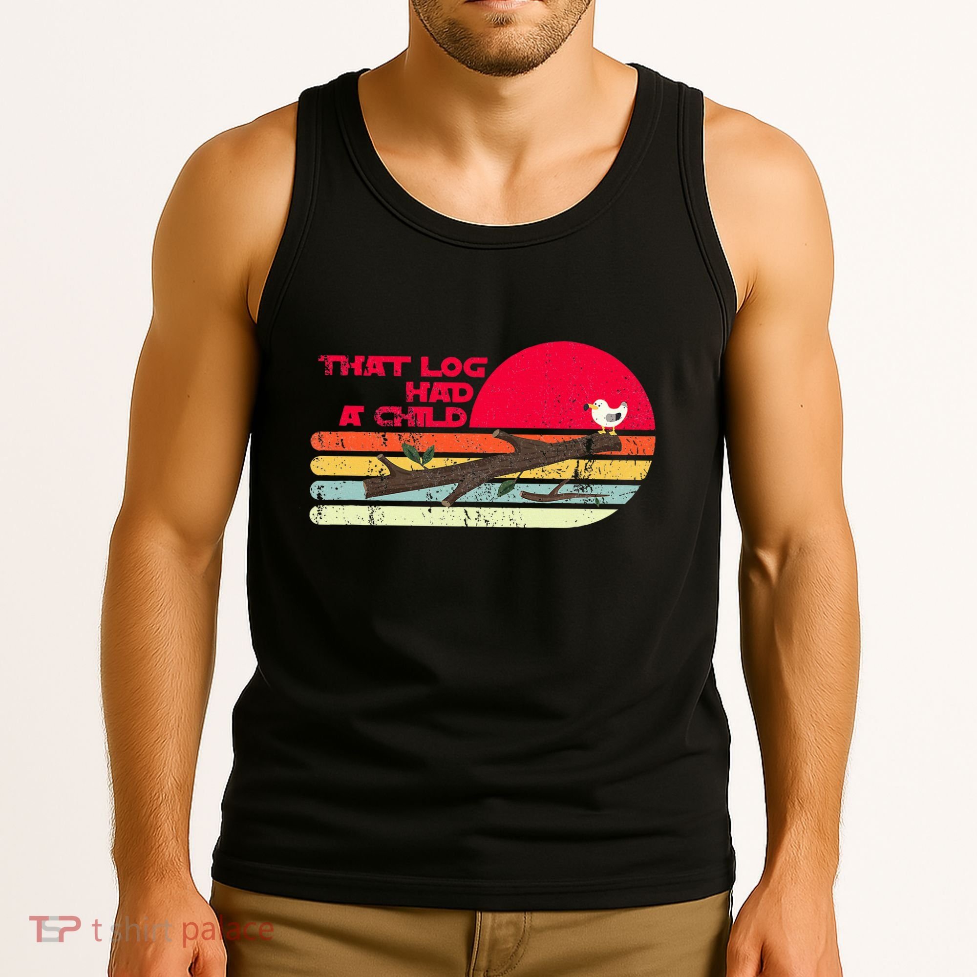 Seagulls That Log Had A Child Dank Meme Stop It Now Dad Joke Tank Top