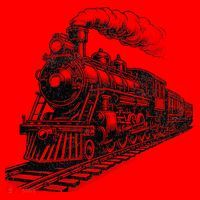 Steam Train Locomotive Steam Engine Santa Hat thumb 1