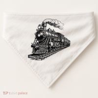 Steam Train Locomotive Steam Engine USA-Made Doggie Bandana thumb 0