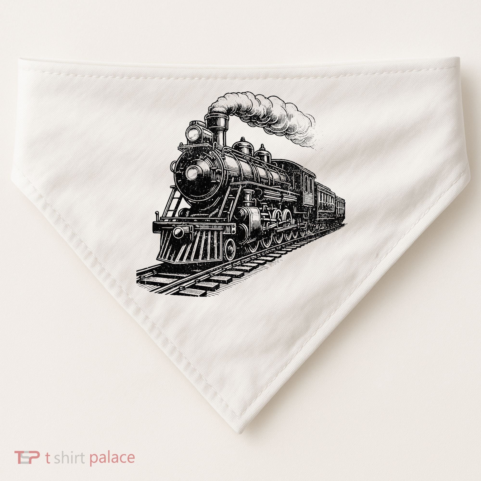 Steam Train Locomotive Steam Engine USA-Made Doggie Bandana