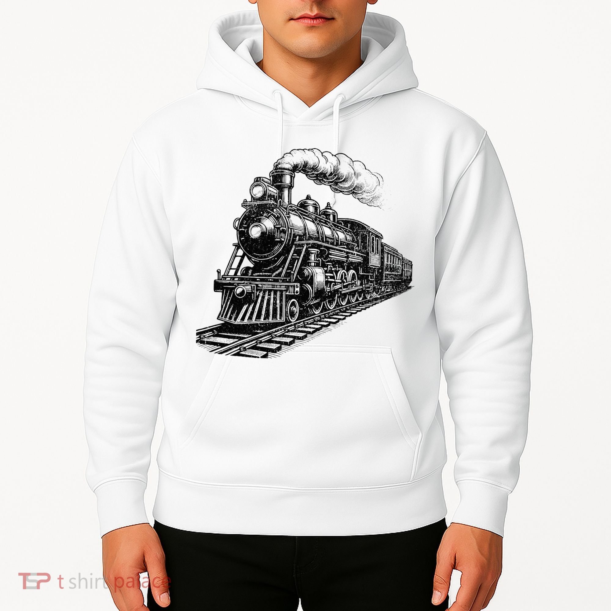 Steam Train Locomotive Steam Engine Hoodie