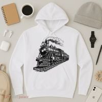 Steam Train Locomotive Steam Engine Hoodie thumb 3