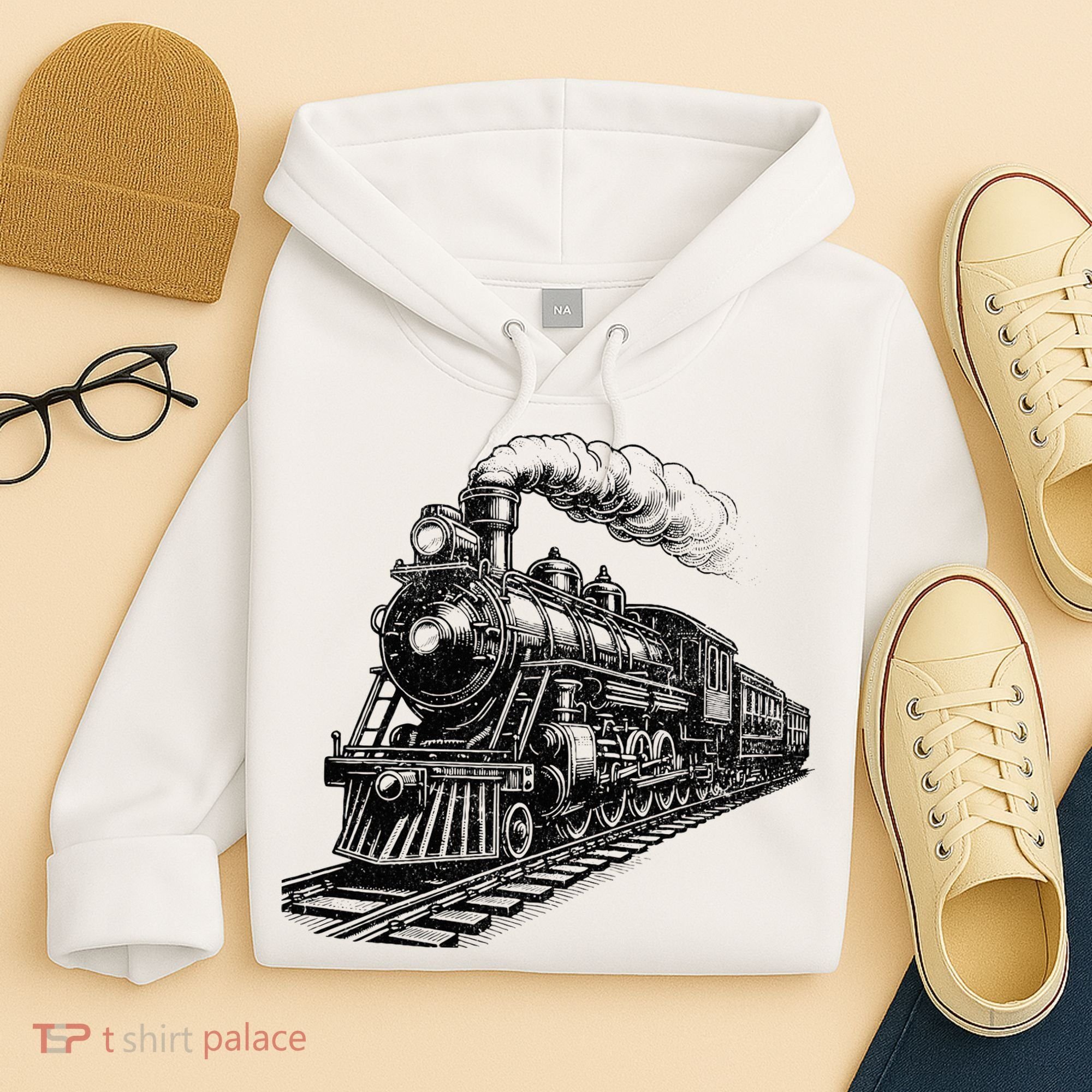 Steam Train Locomotive Steam Engine Hoodie