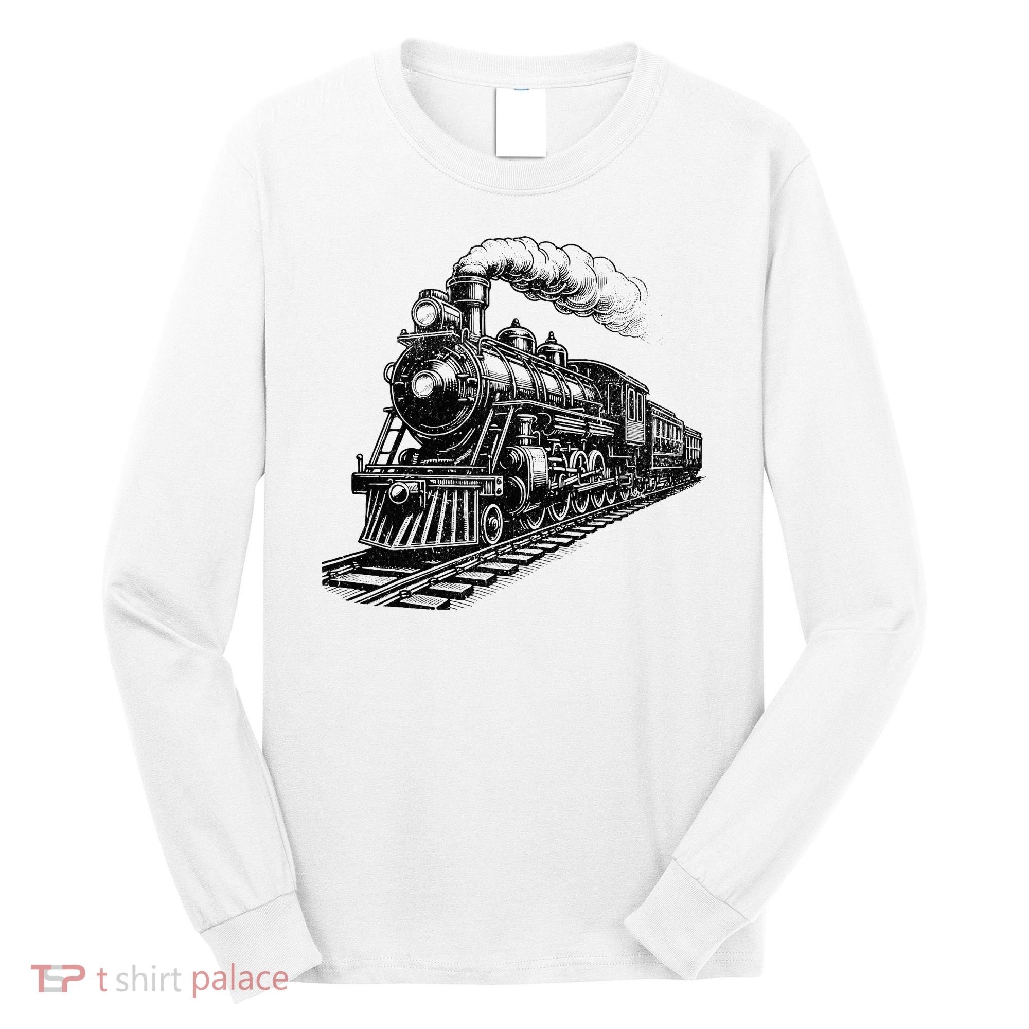 Steam Train Locomotive Steam Engine Long Sleeve Shirt