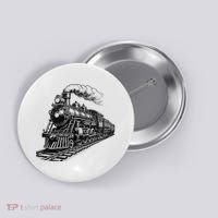 Steam Train Locomotive Steam Engine Button thumb 0