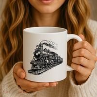 Steam Train Locomotive Steam Engine Coffee Mug thumb 3