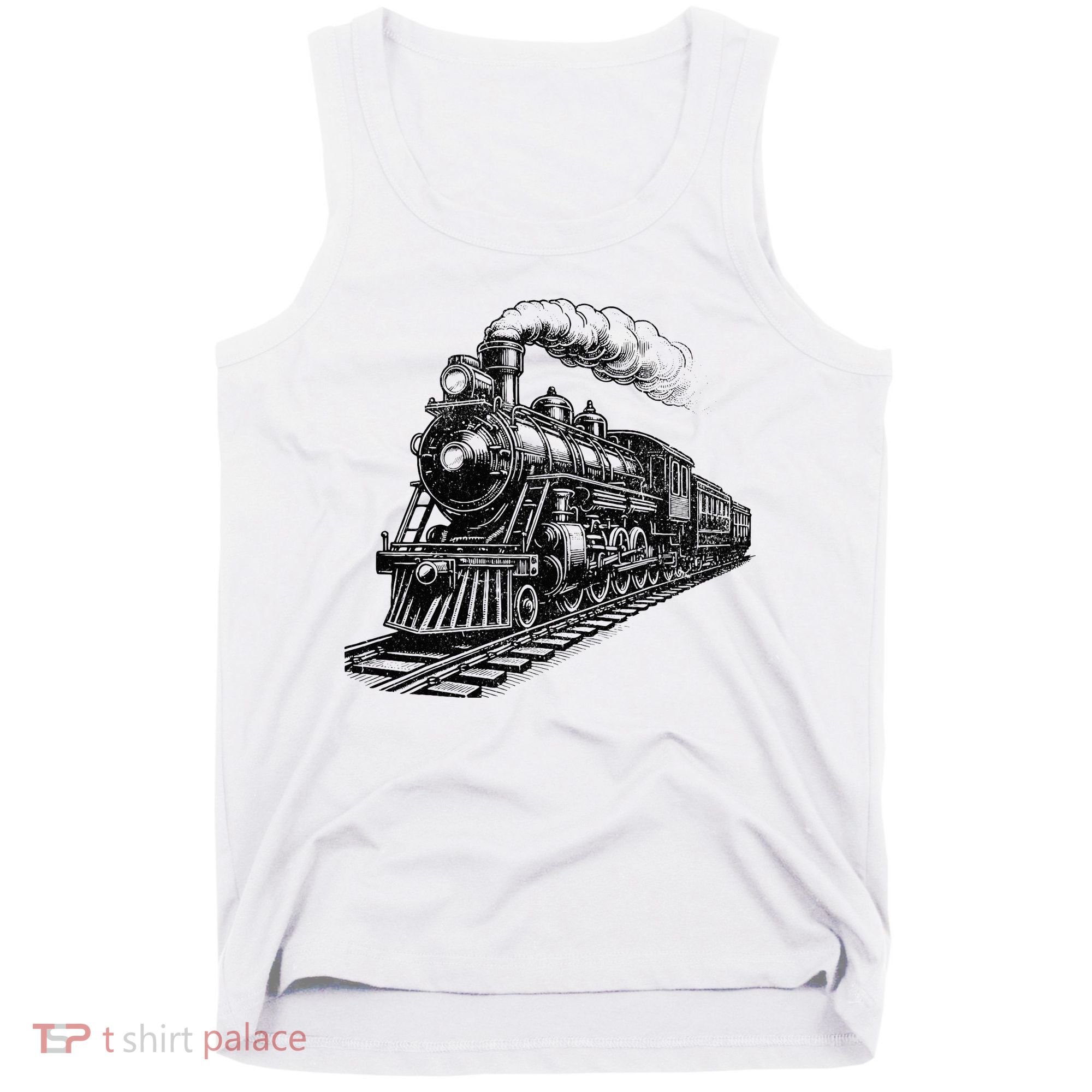 Steam Train Locomotive Steam Engine Tank Top