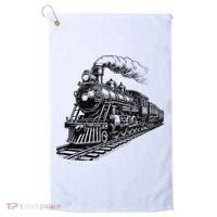 Steam Train Locomotive Steam Engine Golf Towel thumb 0