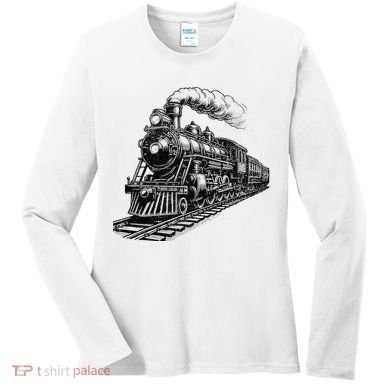 Steam Train Locomotive Steam Engine Women's Long Sleeve Shirt