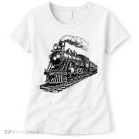 Steam Train Locomotive Steam Engine Women's T-Shirt thumb 0