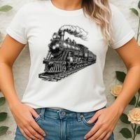 Steam Train Locomotive Steam Engine Women's T-Shirt thumb 2