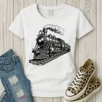 Steam Train Locomotive Steam Engine Women's T-Shirt thumb 3