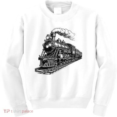 Steam Train Locomotive Steam Engine Kids Sweatshirt