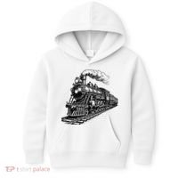 Steam Train Locomotive Steam Engine Kids Hoodie thumb 0