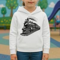 Steam Train Locomotive Steam Engine Kids Hoodie thumb 3