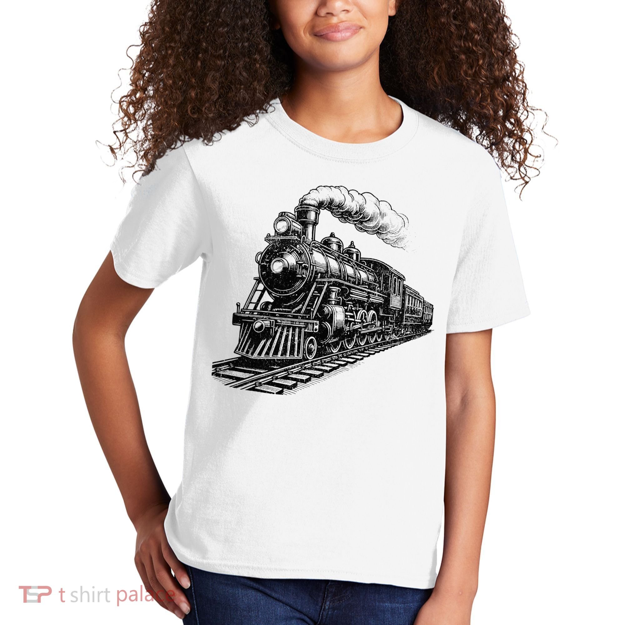 Steam Train Locomotive Steam Engine Kids T-Shirt