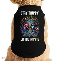 Stay Trippy Little Hippie Mushroom Doggie Tank thumb 0