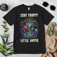 Stay Trippy Little Hippie Mushroom Premium T-Shirt thumb 2
