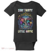 Stay Trippy Little Hippie Mushroom Baby Bodysuit thumb 0