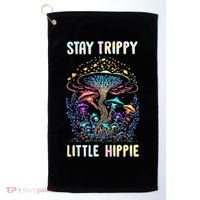 Stay Trippy Little Hippie Mushroom Golf Towel thumb 0