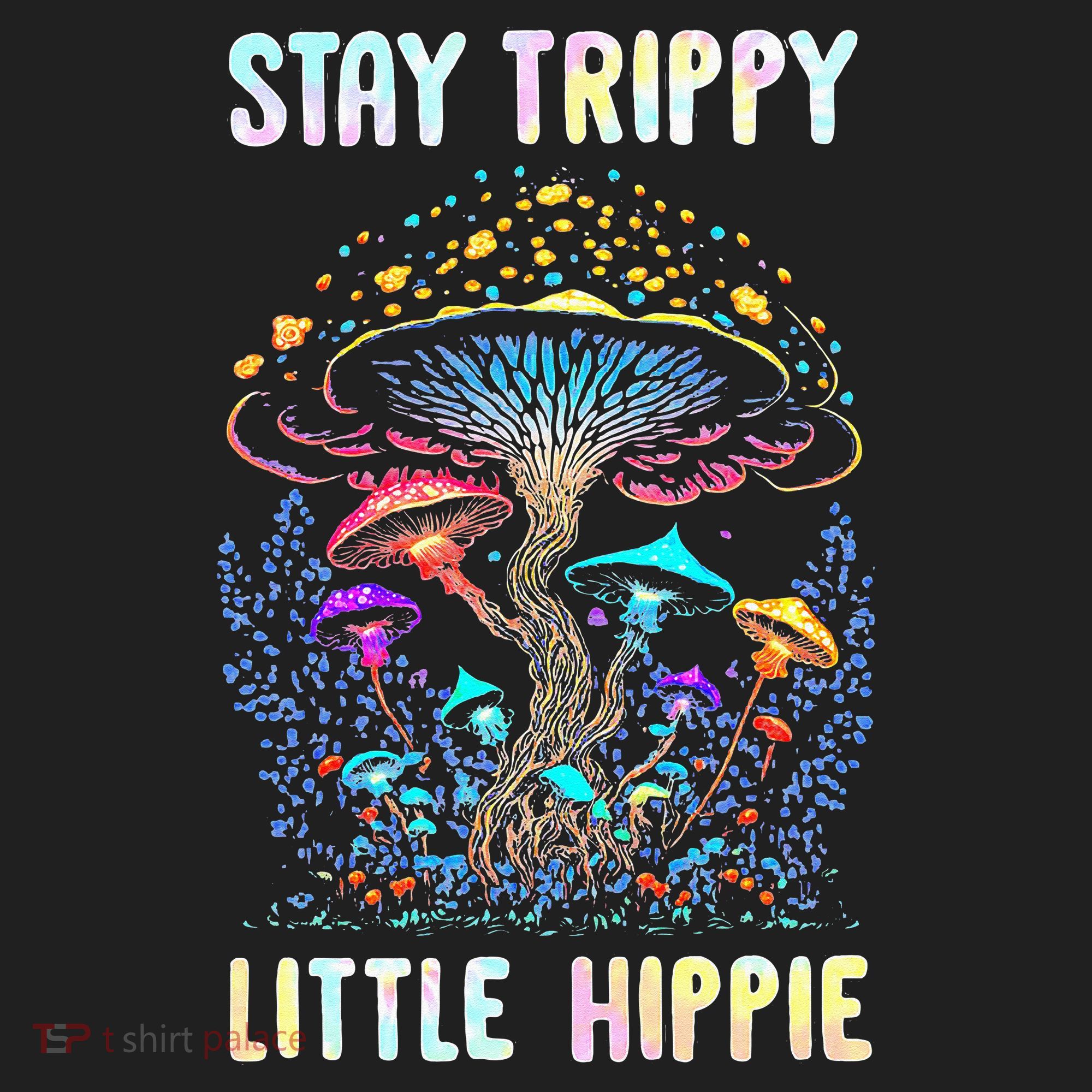 Stay Trippy Little Hippie Mushroom Golf Towel