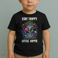 Stay Trippy Little Hippie Mushroom Toddler T-Shirt thumb 2