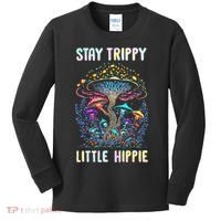 Stay Trippy Little Hippie Mushroom Kids Long Sleeve Shirt thumb 0