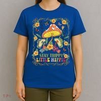 Stay Trippy Little Hippie Retro Mushrooms Vintage 70s Vibes T-Shirt thumb 4
