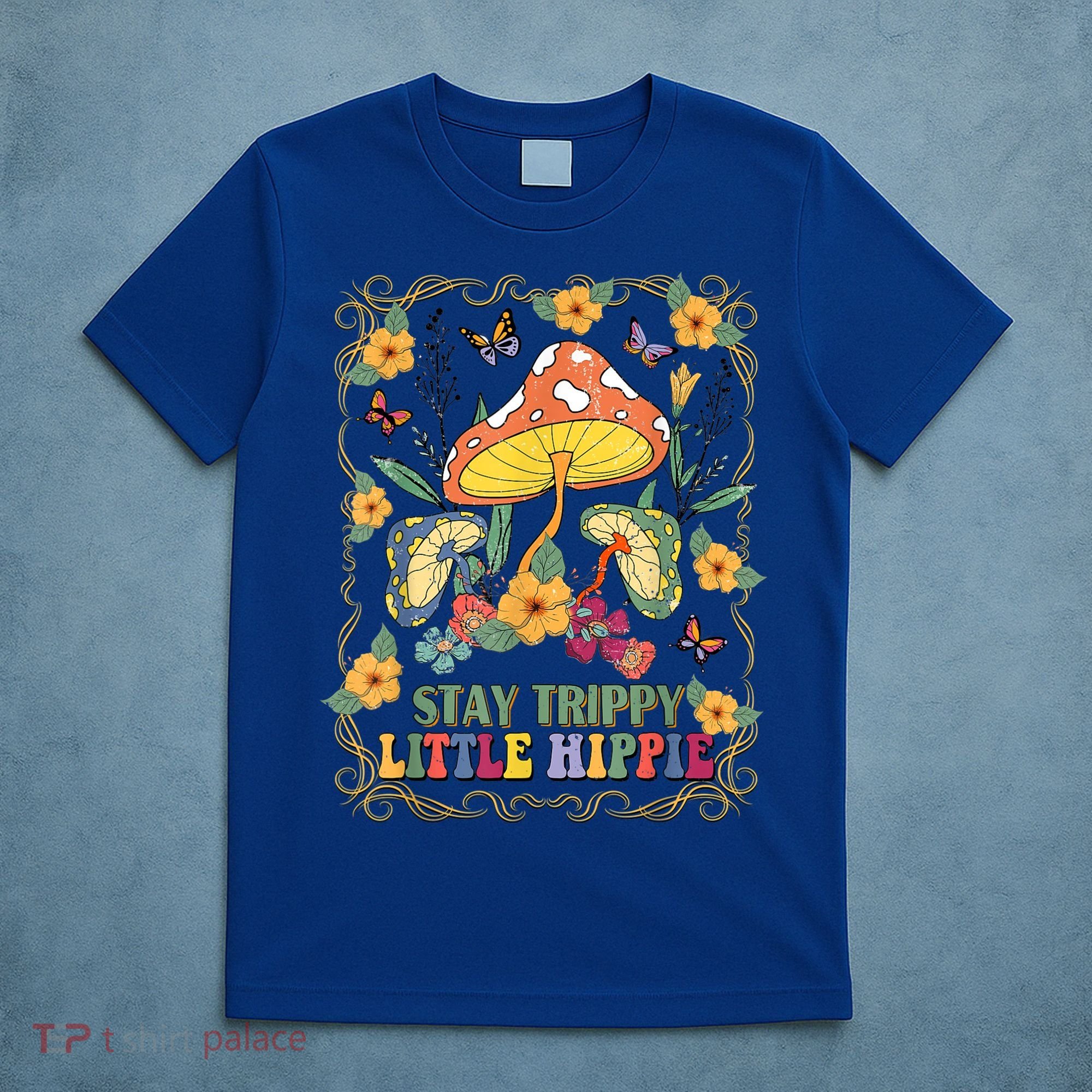Stay Trippy Little Hippie Retro Mushrooms Vintage 70s Vibes T-Shirt