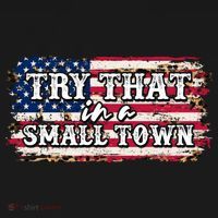 Small Town Leopard Print American USA Flag Polo thumb 3