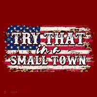 Small Town Leopard Print American USA Flag Apron thumb 3