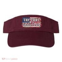 Small Town Leopard Print American USA Flag Visor thumb 0