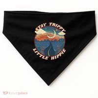 Stay Trippy Little Hippie Funny Peace Love Hippy Gift USA-Made Doggie Bandana thumb 0