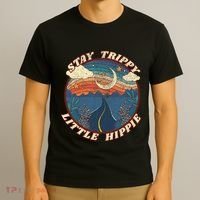 Stay Trippy Little Hippie Funny Peace Love Hippy Gift T-Shirt thumb 3