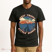 Stay Trippy Little Hippie Funny Peace Love Hippy Gift Tall T-Shirt thumb 2