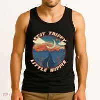 Stay Trippy Little Hippie Funny Peace Love Hippy Gift Tank Top thumb 3