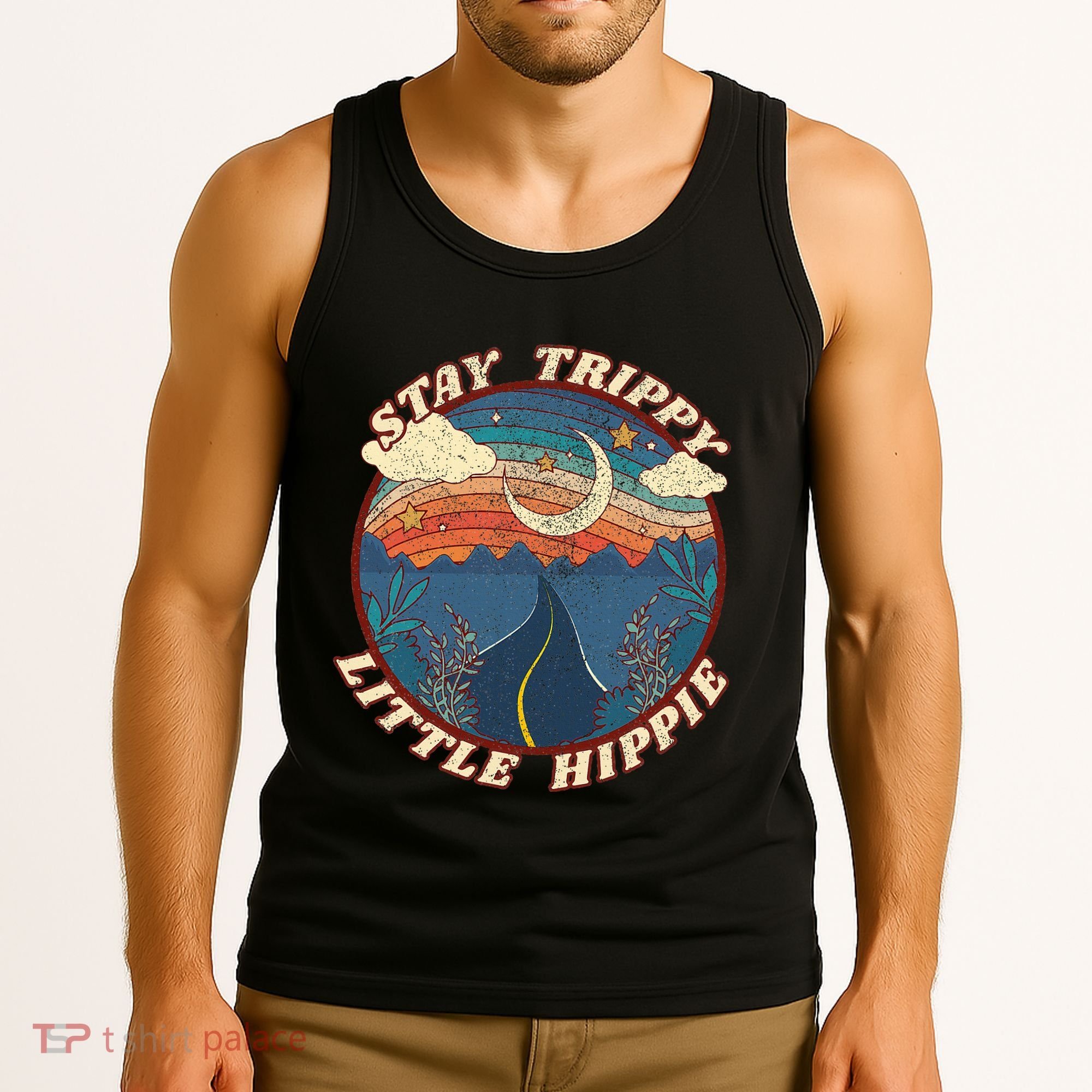 Stay Trippy Little Hippie Funny Peace Love Hippy Gift Tank Top