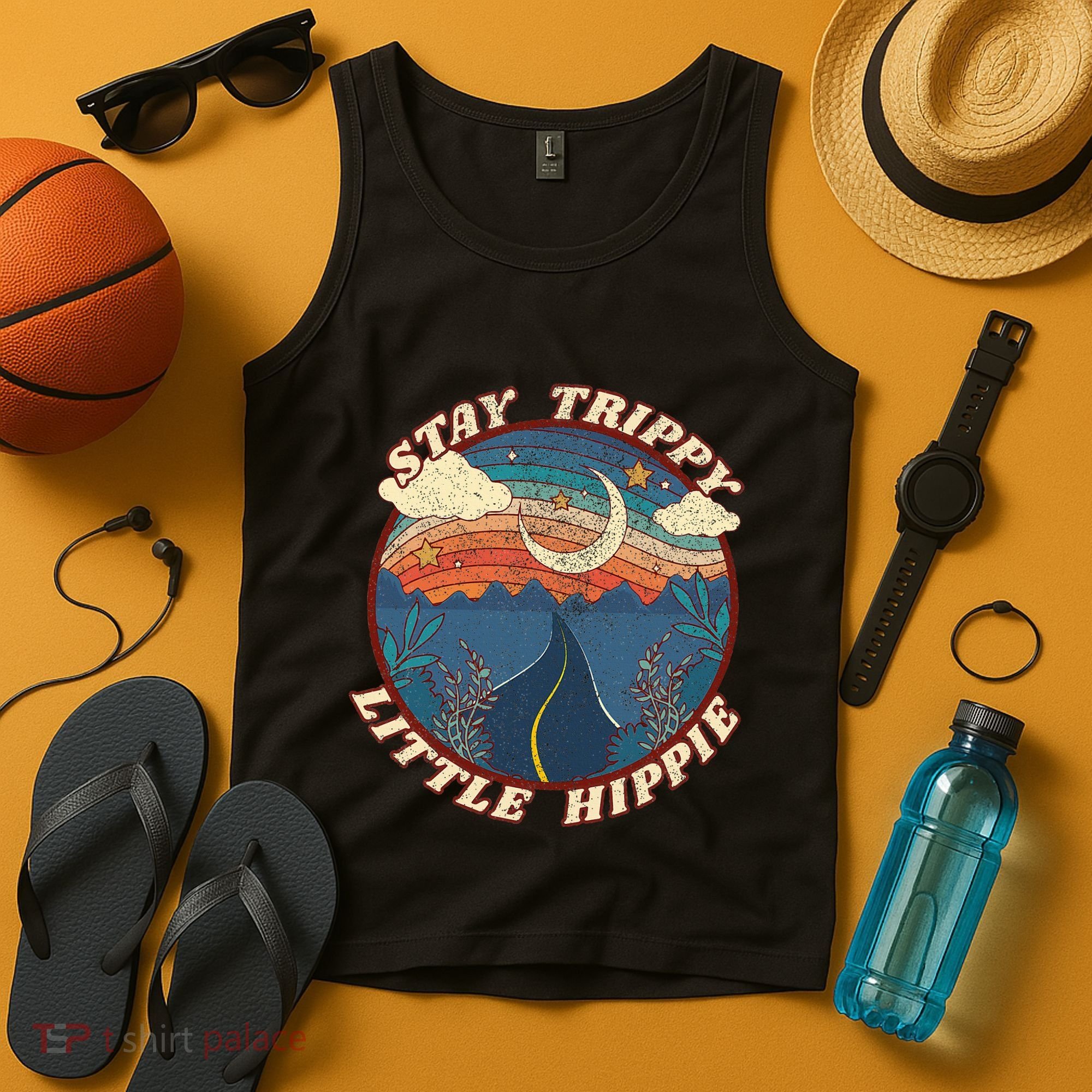 Stay Trippy Little Hippie Funny Peace Love Hippy Gift Tank Top