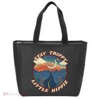 Stay Trippy Little Hippie Funny Peace Love Hippy Gift Tote Bag thumb 0